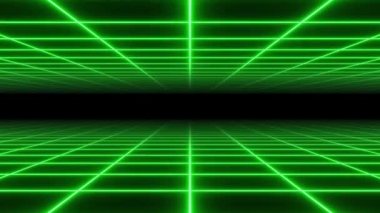 4K video animasyon lop. Parlak mavi ışıkları olan uçsuz bucaksız bir korse koridorunun kusursuz döngüsü. Soyut canlandırılmış arkaplan. Gelecekçi ve bilim kurgu kavramı.