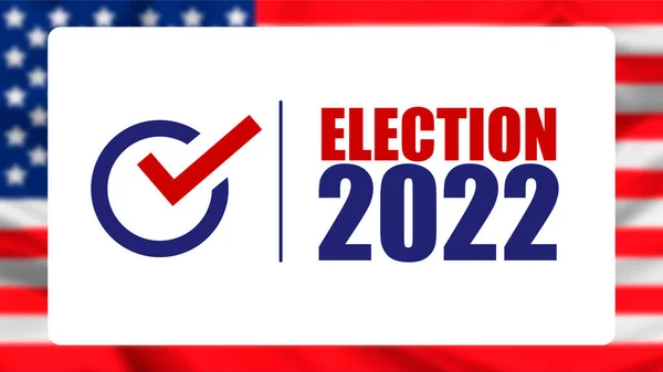 Dzień Wyborów Głosowanie 2022 Usa Projekt Banera 2022 Przyciski Wektora — Wektor stockowy