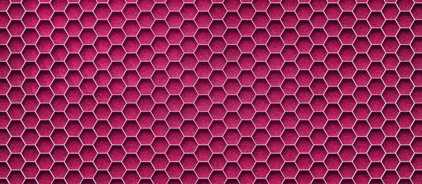 Pink grass soccer field with hexagonal goal pattern background. Perfect for your design. 3d render