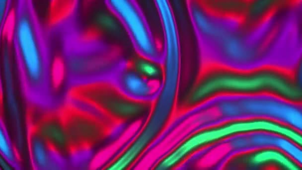 Holografische Iriserende Abstracte Wazig Oppervlak Samenvatting Geanimeerde Achtergrond — Stockvideo