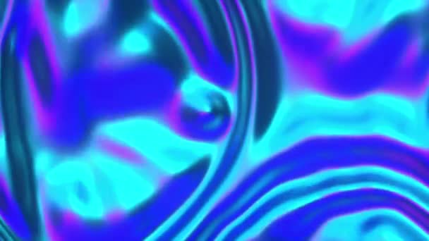 Veelkleurige Golven Van Fluorescerend Pigment Wervelend Oplossend Terwijl Het Vormen — Stockvideo