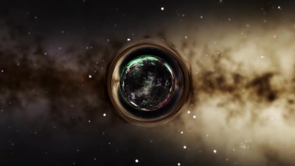 3D插图 外层空间的黑洞 银河与科幻小说 — 图库视频影像