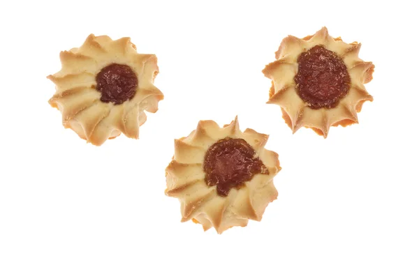 Kurabie três biscoitos com engarrafamento — Fotografia de Stock
