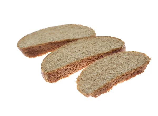 Τρεις φέτες μαύρο ψωμί — Φωτογραφία Αρχείου