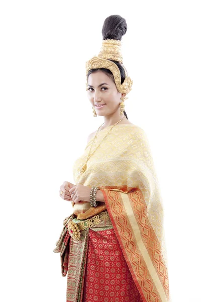 Mujer vistiendo vestido tailandés típico —  Fotos de Stock