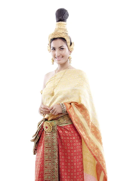 Woman wearing typical thai dress — Stock Photo, Image