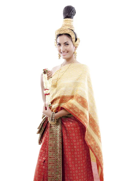 Woman wearing typical thai dress — Stock Photo, Image
