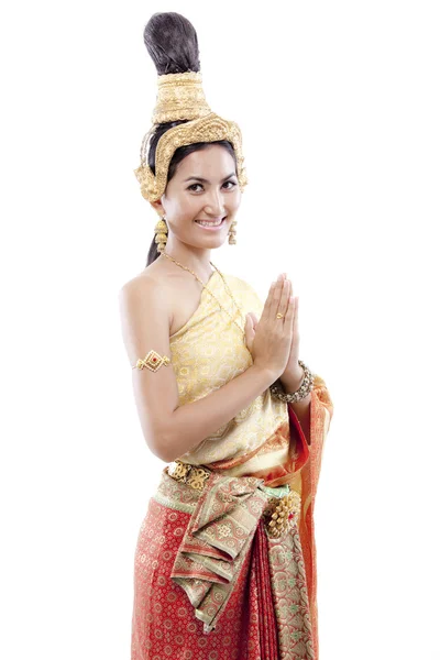 Woman wearing typical thai dress — Stock Photo, Image