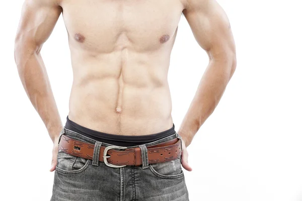 स्नायू माणूस पोझिंग प्रतिमा — स्टॉक फोटो, इमेज