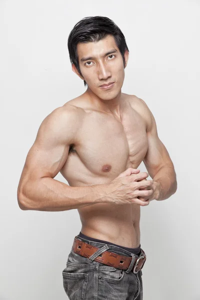 Image of muscle man posing — Stock Photo, Image