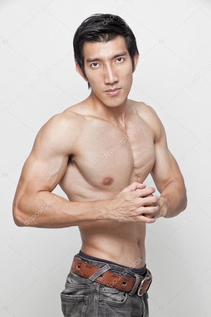 Image of muscle man posing