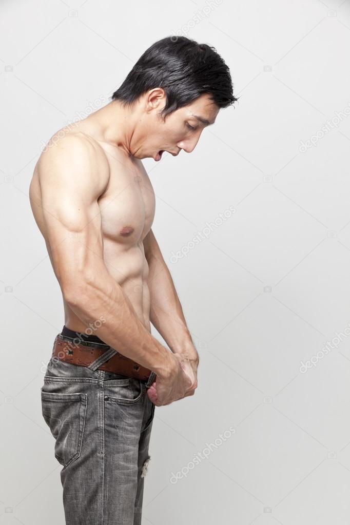 Image of muscle man posing