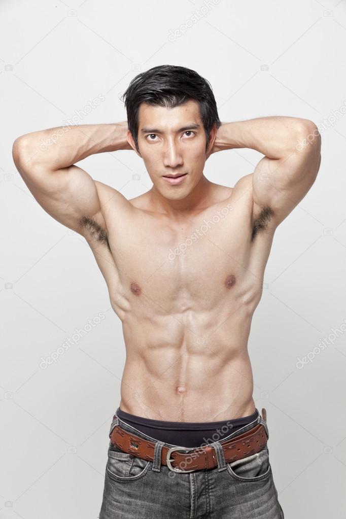 Image of muscle man posing