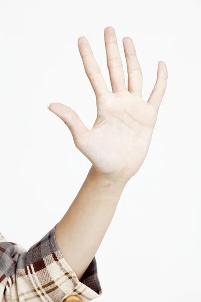 Vrouw Toon hand teken — Stockfoto