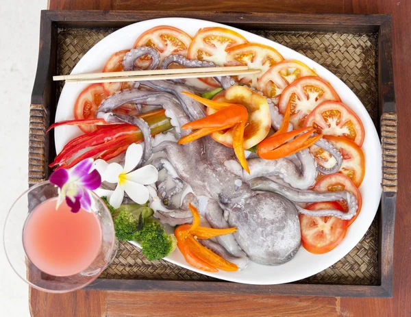 美味章鱼沙拉的照片 — 图库照片