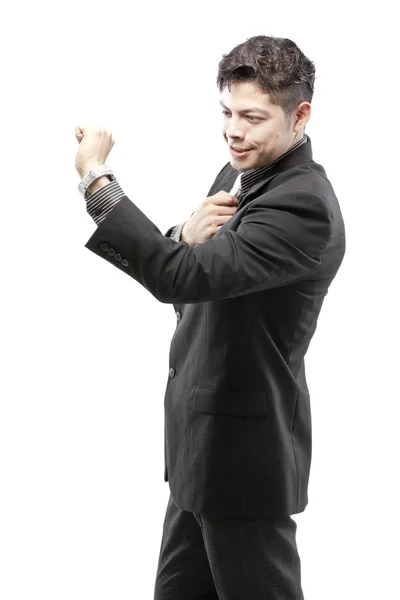 Businessman looking at the time — Stock Photo, Image