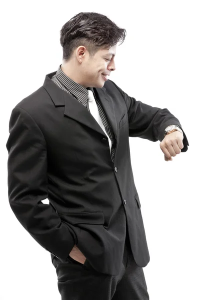 Businessman looking at the time — Stock Photo, Image