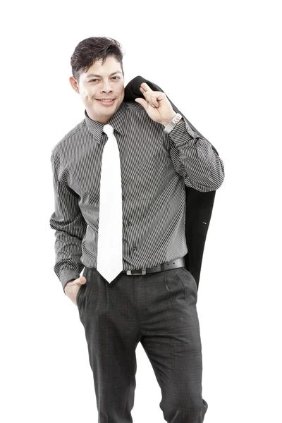 Friendly and smiling businessman looking at camera — Stock Photo, Image
