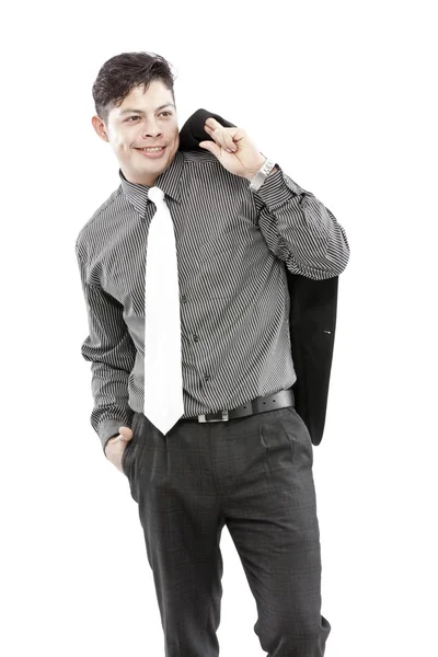 Friendly and smiling businessman looking at camera — Stock Photo, Image