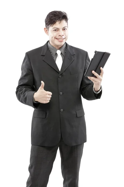 Portrait of a businessman with digital tablet — Stock Photo, Image