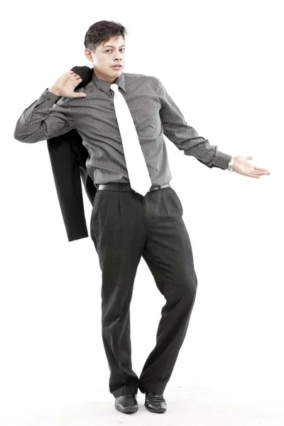 Friendly and smiling businessman looking at camera — Stock Photo, Image