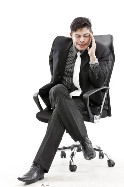 Portrait of a businessman sit and thinking — Stock Photo, Image