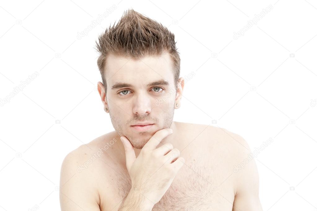 A man on the white background