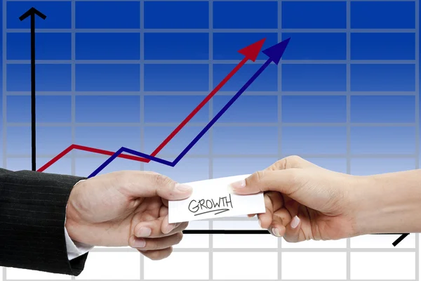 Kézi üzleti grafikon — Stock Fotó