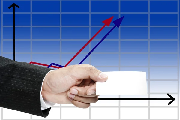 Hand business graph — Stock Photo, Image