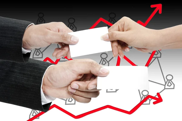 Hand business graph — Stock Photo, Image