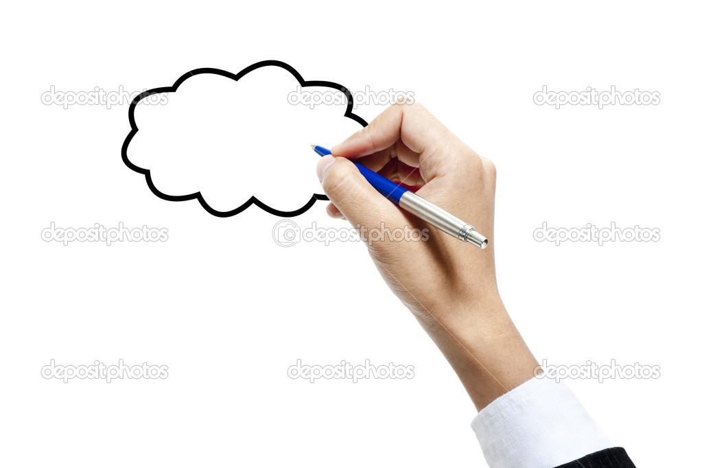 Hand drawing cloud