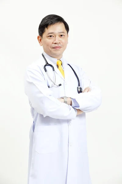 Portret uśmiechniętego dojrzałego lekarza — Zdjęcie stockowe