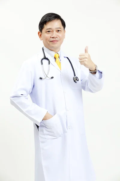 Lekarz lekarza ok ręka znak zatwierdzenia typu — Zdjęcie stockowe