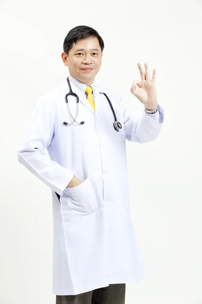 Läkare läkare godkännandemärke ok hand — Stockfoto