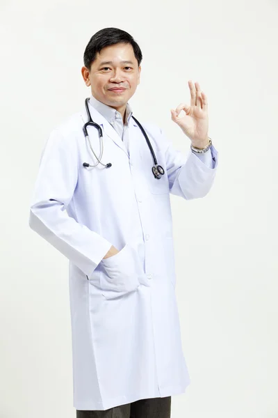 Doctor physician approval OK hand sign — Stock Photo, Image