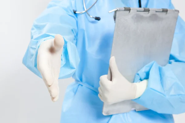 Female doctor handshaking — Stock Photo, Image