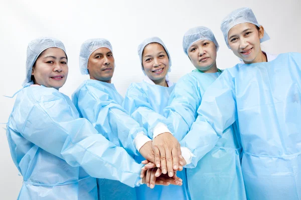 Vänlig grupp av läkare — Stockfoto
