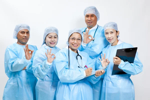 Grupo amigável de médicos — Fotografia de Stock