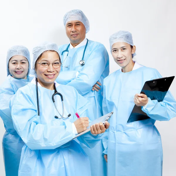 Friendly group of doctors Stock Photo