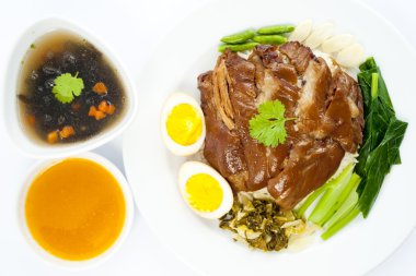 yumurta ve pirinç, Tayland yemekleri ile domuz eti güveç.