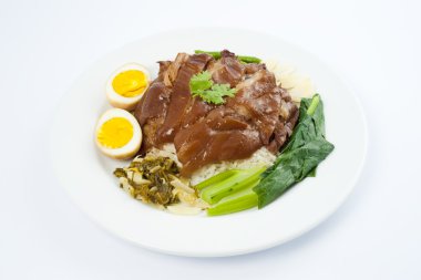 yumurta ve pirinç, Tayland yemekleri ile domuz eti güveç.