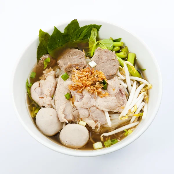 Asian style noodle with pork — Stock Photo, Image