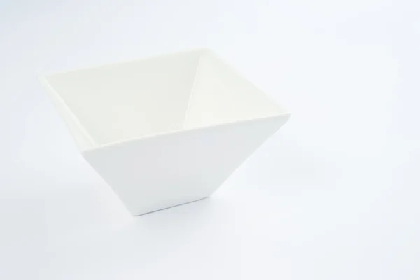 Weißer quadratischer Teller — Stockfoto