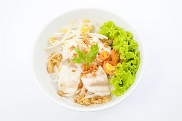 魚と米麺のスープ — ストック写真