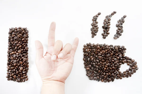 I love coffee sign — Stock Photo, Image