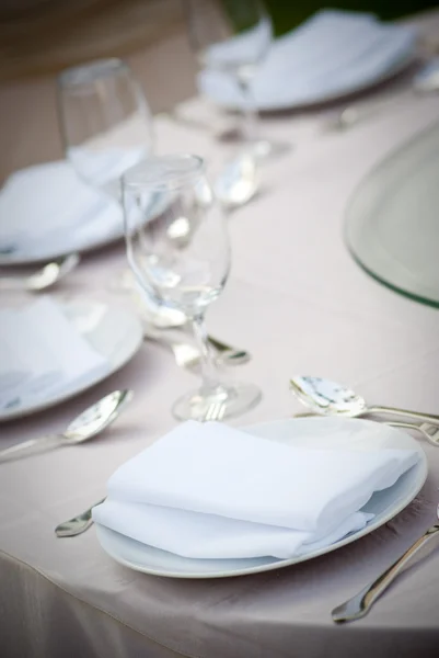 Configuração de mesa para casamento — Fotografia de Stock