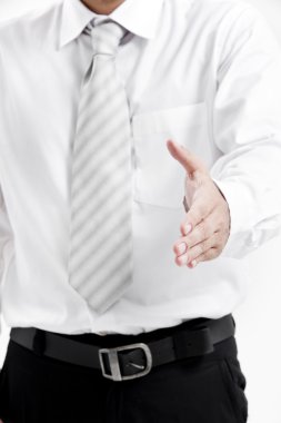 bir el için el sıkışma veren işadamı mercimeği