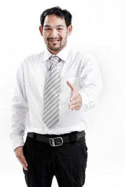 bir el için el sıkışma veren işadamı mercimeği