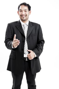 takım için el sıkışma bir el veren işadamı-anlaşma imzalamaya