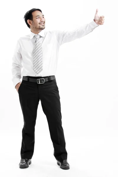 Businessman, giving thumb up — Stock Photo, Image